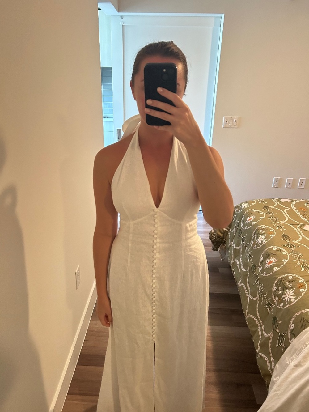 White Linen Dress